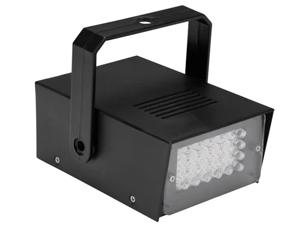 Mini Estroboscópio LED Branco - 24 Leds - Funcionamento a Bateria