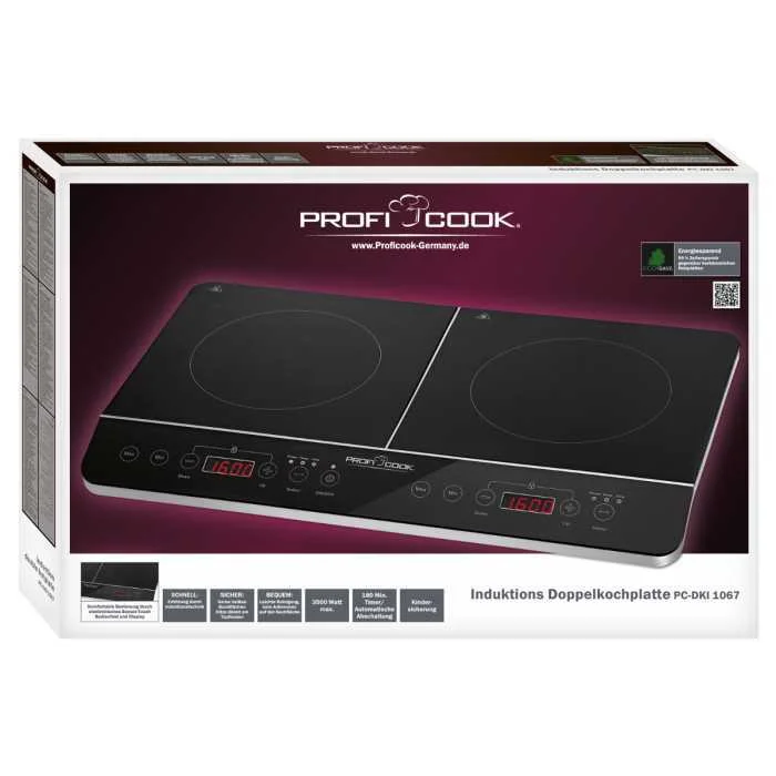 Placa de Inducción Doble Portátil (3500w) - Profi.