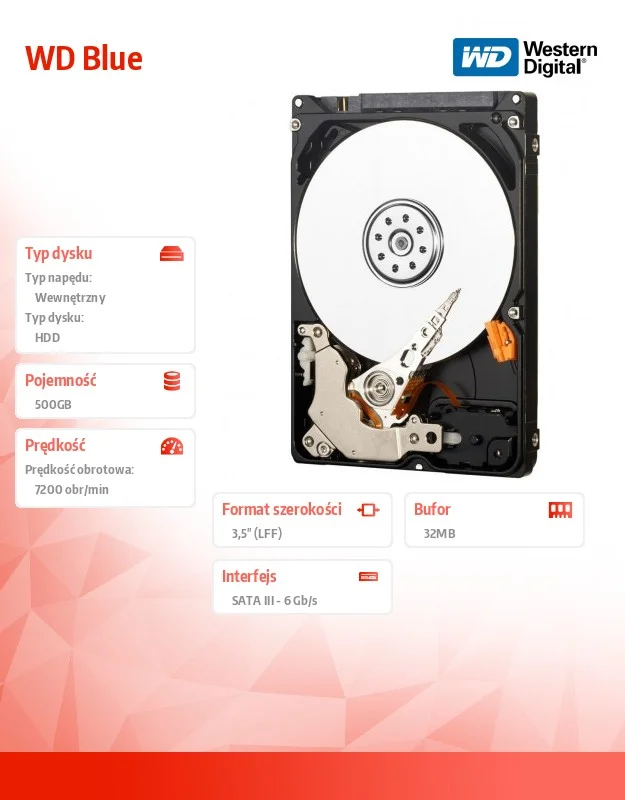Western Digital Blue 3.5  500 Gb Serial Ata Iii
