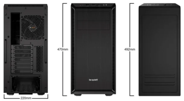 Torre Atx Be Quiet! Pure Base 600 Black 2 Ventila.