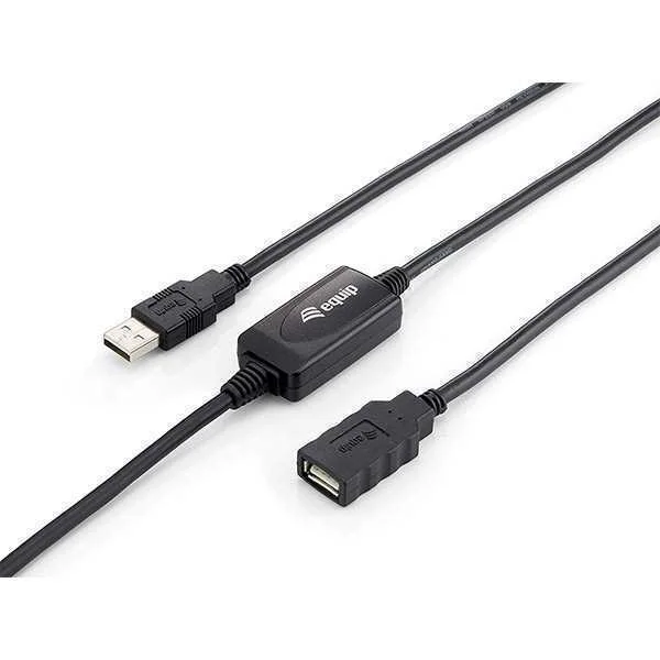 Equip Cabo Extensao Usb 2.0  A/A M/F 10mt Preto