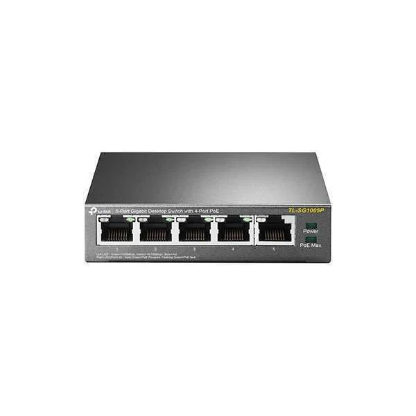 Switch de Mesa Tp-Link Sg1005p Lan Poe Cinzento