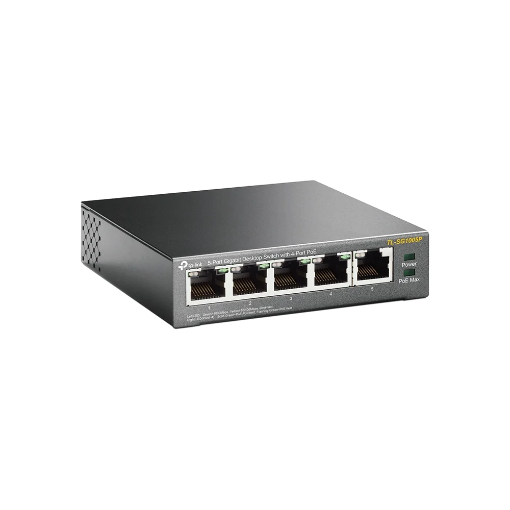 Switch de Mesa Tp-Link Sg1005p Lan Poe Cinzento