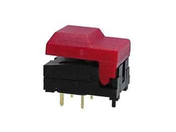 Digitast Dip Push-Button Switch Red Cap - No Led