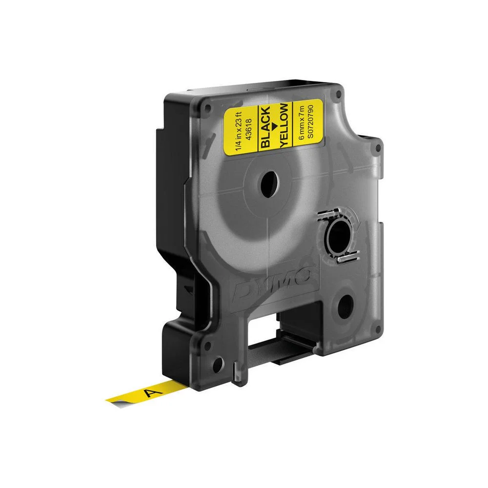 Dymo Schriftband 43618 Black Schwarz Yellow Gelb (S0720790)