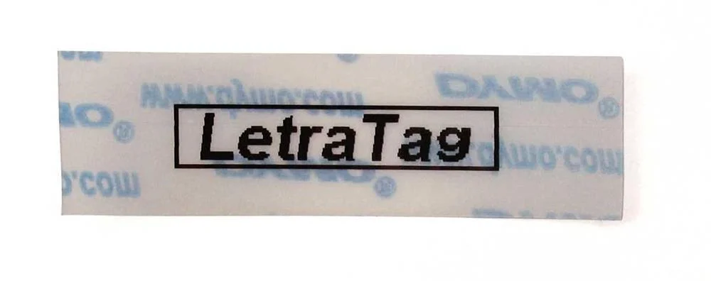 Dymo Letratag-Band, Plastik 12mm X 4m Schwarz->transparent