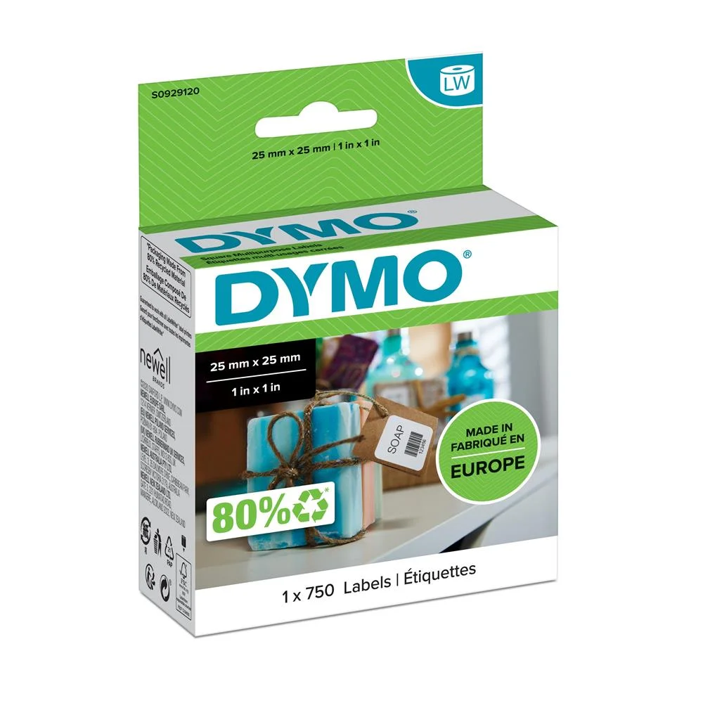 Dymo Lw-Vielzwecketiketten Quadr.  25x 25mm      750st/Rolle