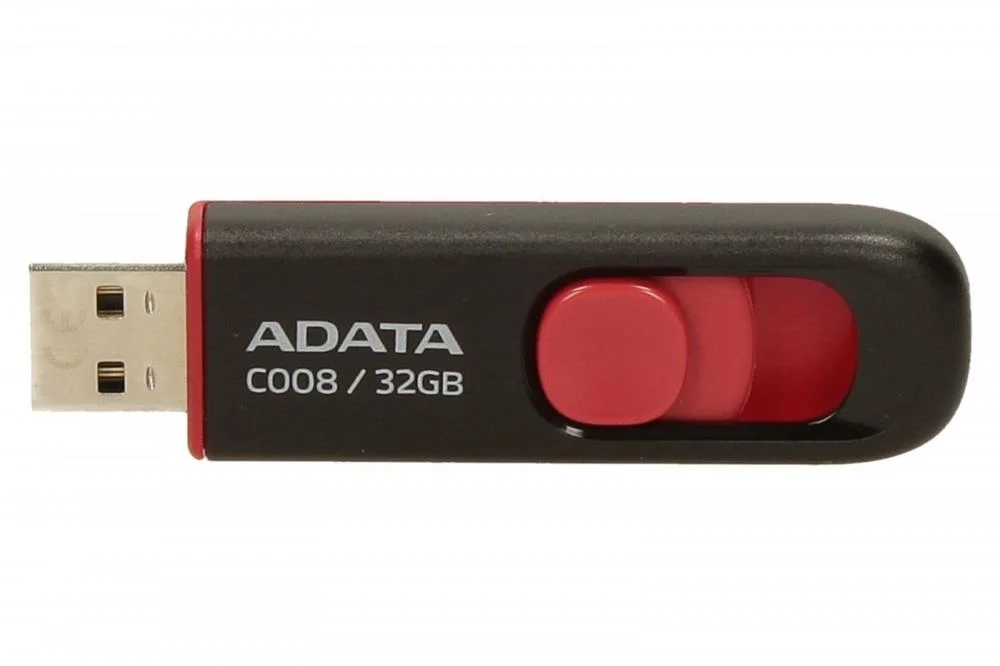 Pendrive 32gb Usb2.0 Adata Ac008 Negro / Rojo