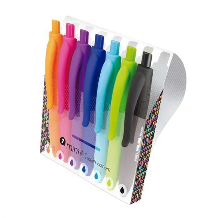 Pack 7 Canetas Mini. Cores Sortidas Milan