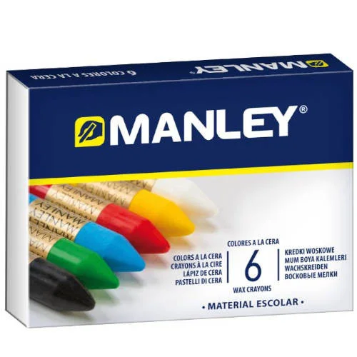 6 Unidades Case Cera Macia Cores Assorted Manley .