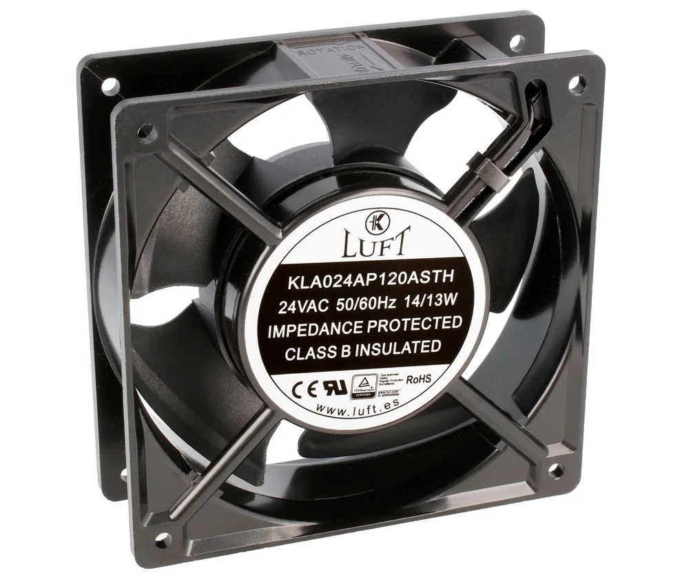 Ventilador 24Vac 120x120x38mm de Veio com Fios