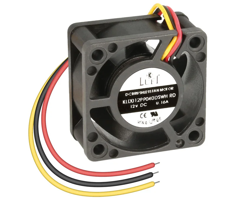 Ventilador 12Vdc 40x40x20mm de Veio com 3 Fios