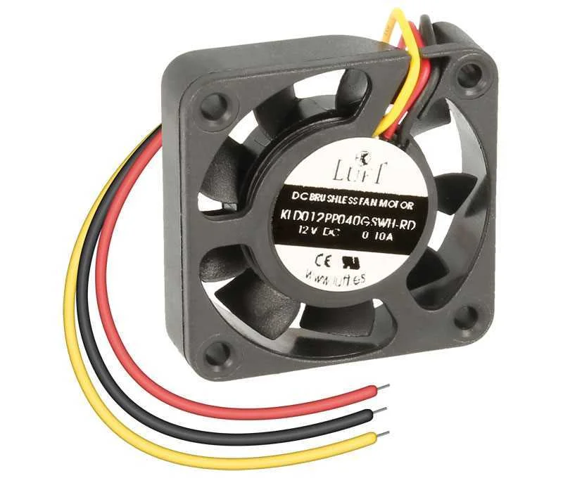 Ventilador 12vdc 40x40x10mm de Veio com 3 Fios