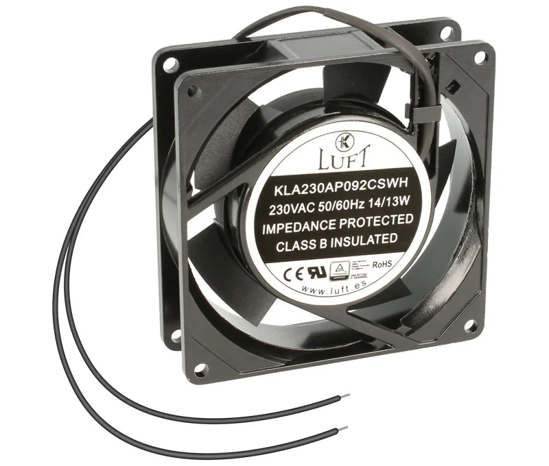 Ventilador 230vac 92x92x25mm Veio C/Fios Metal