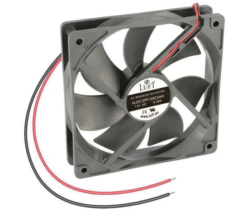 Ventilador 12vdc 120x120x25mm de Veio com Fios