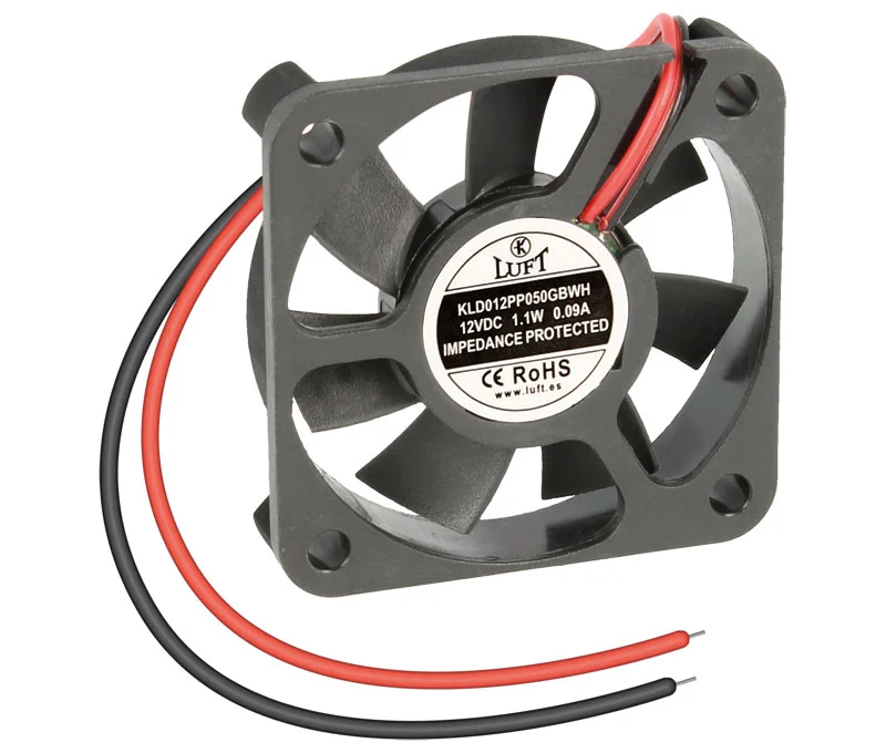 Ventilador 12Vdc 50x50x10mm de Rolamento com Fios