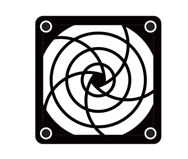 Grelha Protetora 80x80mm Plastico Preto