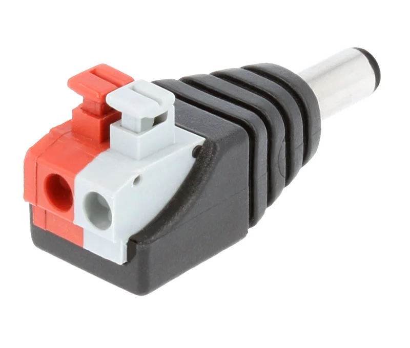 Ficha DC Femea com Terminais de Pressao 5.5x2.1mm