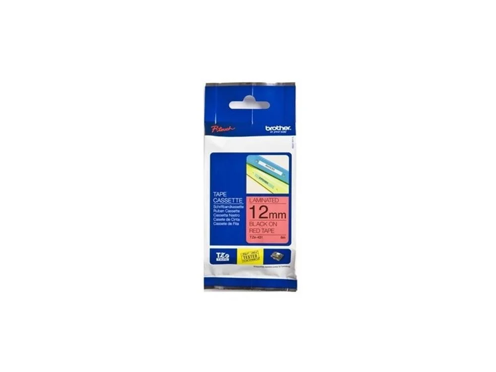 Brother P-Touch Tze431 Red/Black (8m X 12mm)