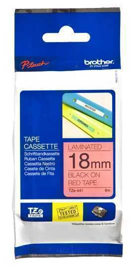 Brother P-Touch Tze441 Red/Black (8m X 18mm)