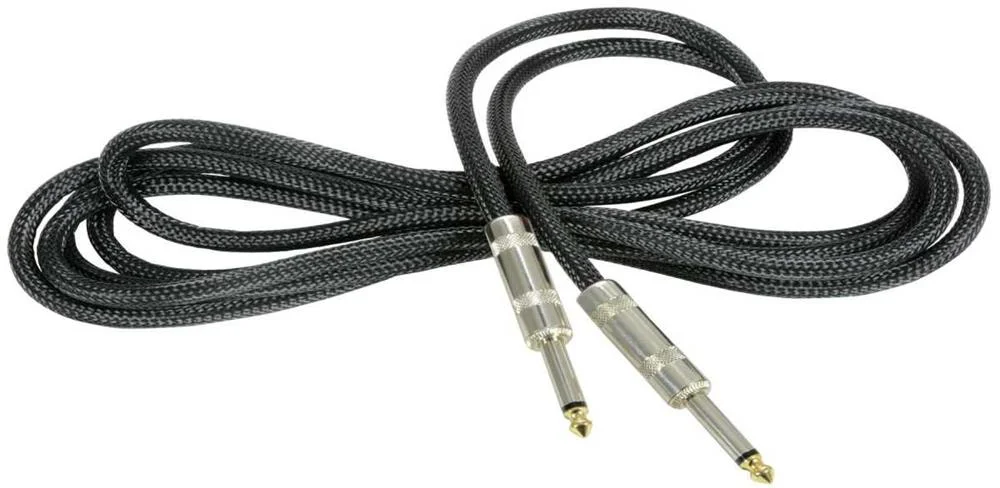 Classic Braided Guitar Lead Black 3.0m