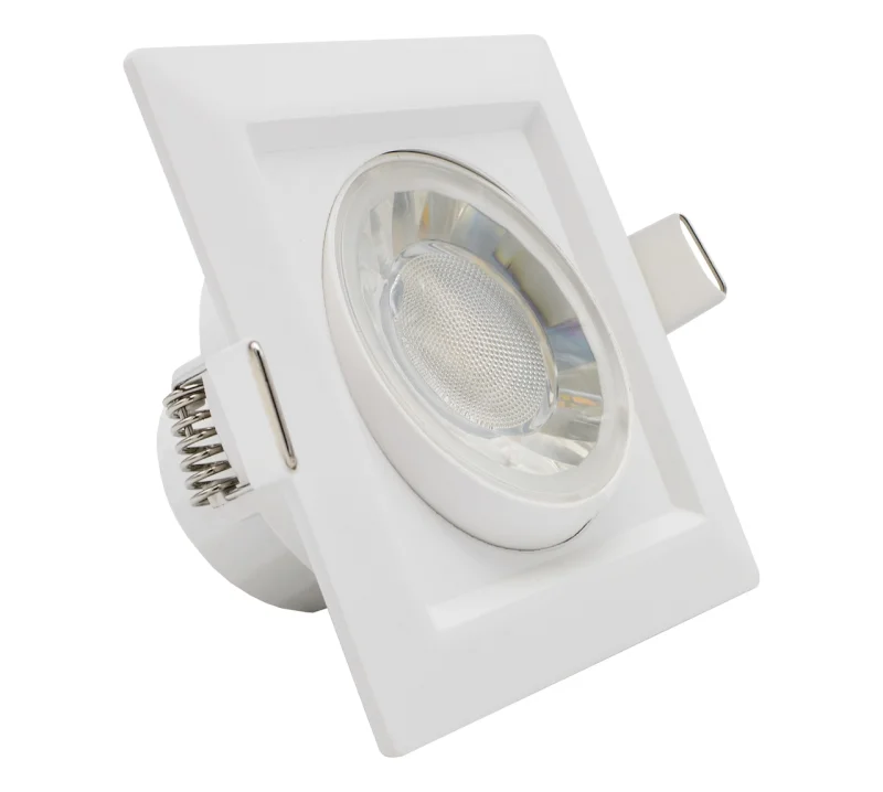 SPOT LED QUADRADO BRANCO AMOVIVEL 8W 4000K