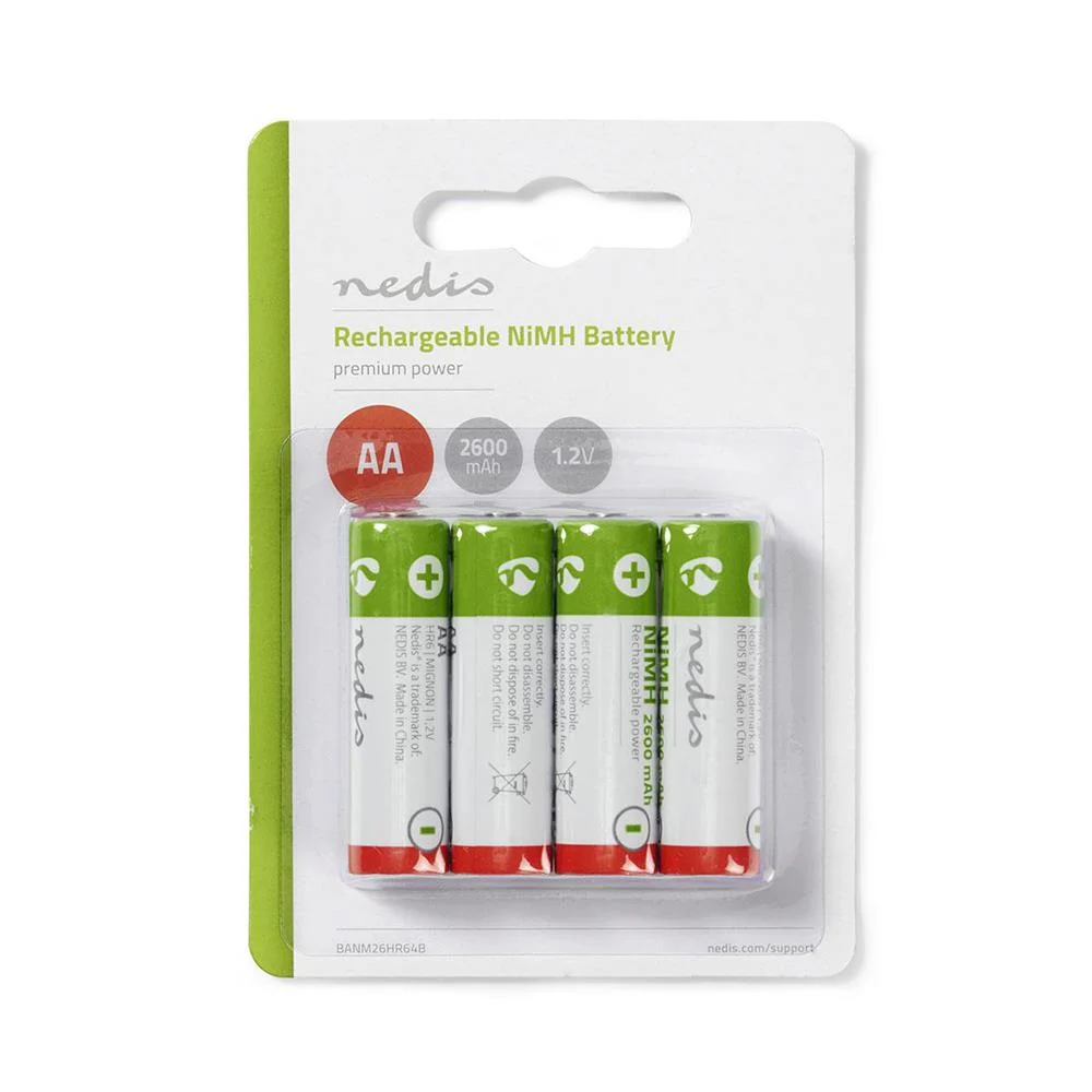 Pilhas Recarreg&aacute;veis Nedis Blister 1.2v Hr6 AA (4 Unidades)
