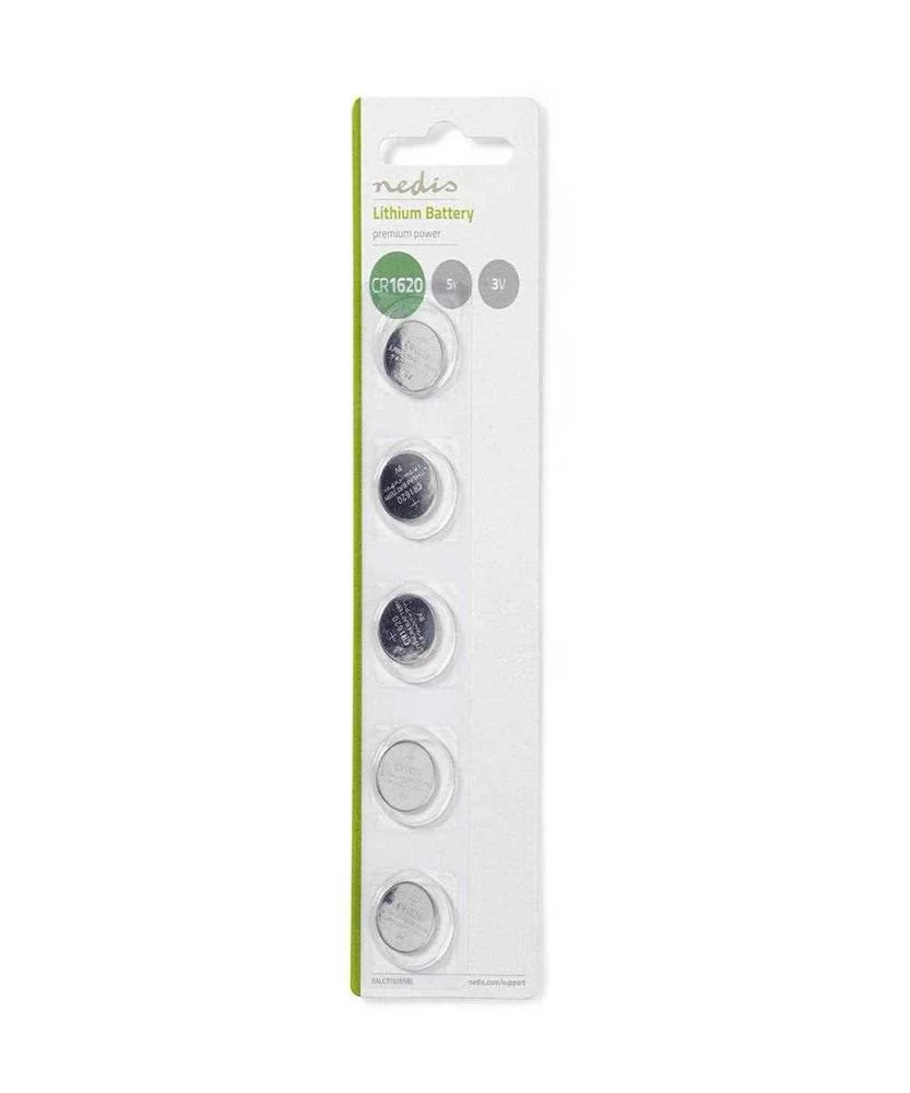 Pila Botón de Litio Cr1620 de La Batería | 3 V Dc | 5-Blíster | Plata