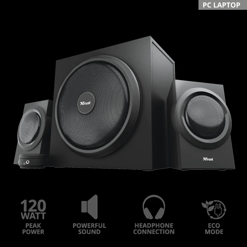 Trust Colunas Yuri 2.1 60w Rms Black