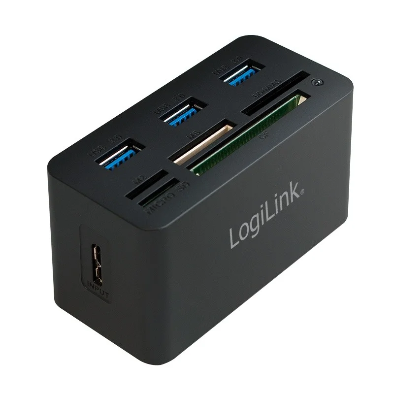 Logilink Card Reader Extern Mit 3xusb 3.0 Hub Aio Cardreader