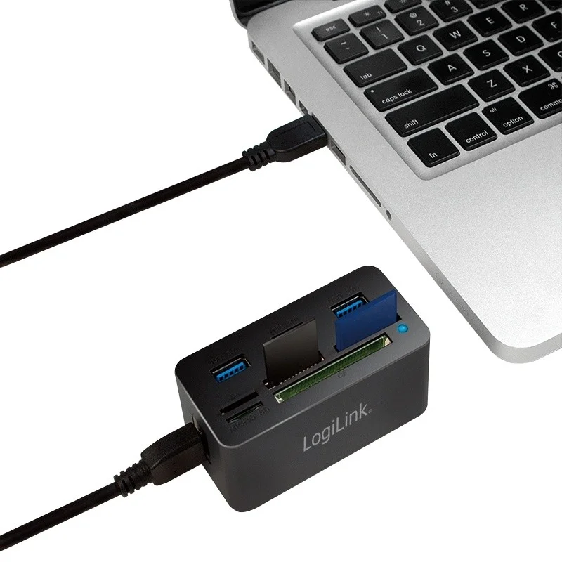 Logilink Card Reader Extern Mit 3xusb 3.0 Hub Aio Cardreader