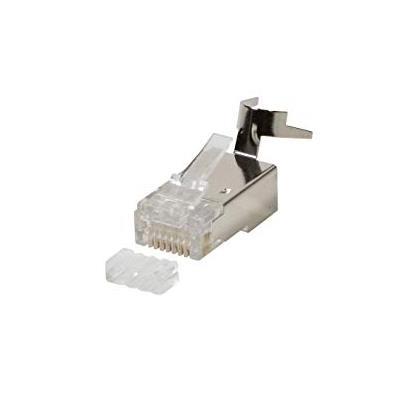 Ficha Rj45 8 Pinos Cat6-6a-7-7a Blindadas C/Cabo