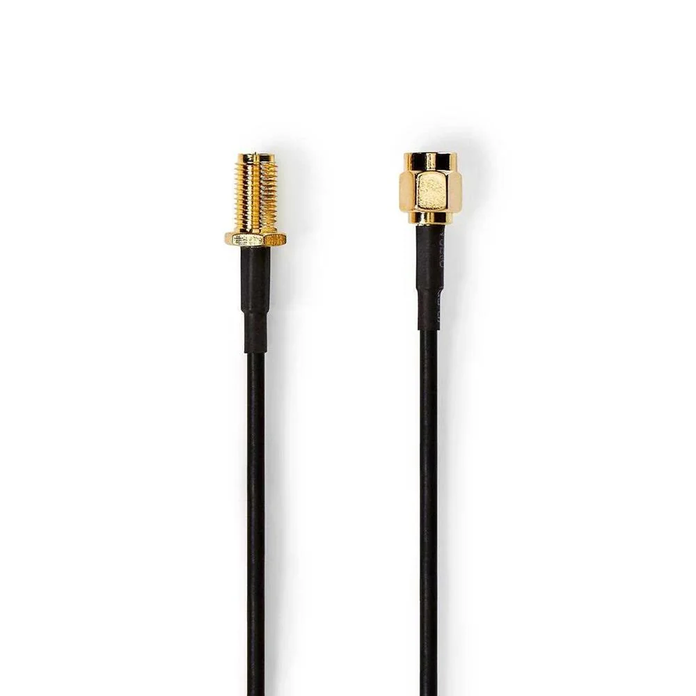 Cable de Antena | Sma Masculino | Sma Hembra | Chapado En Oro | 50 Ohm | Apantallado Simple | 2.00 M