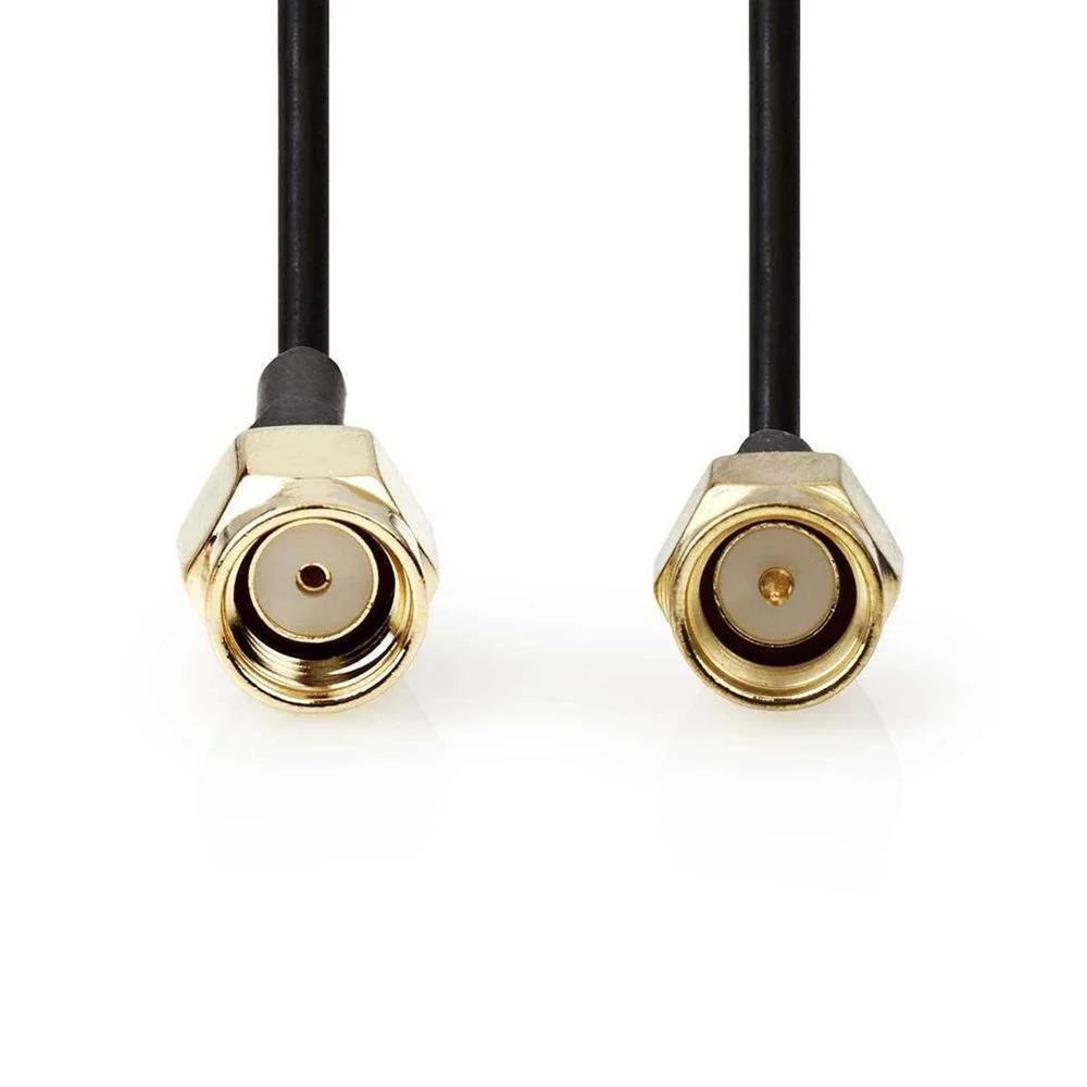 Cable de Antena | Sma Masculino | Sma Hembra | Chapado En Oro | 50 Ohm | Apantallado Simple | 2.00 M