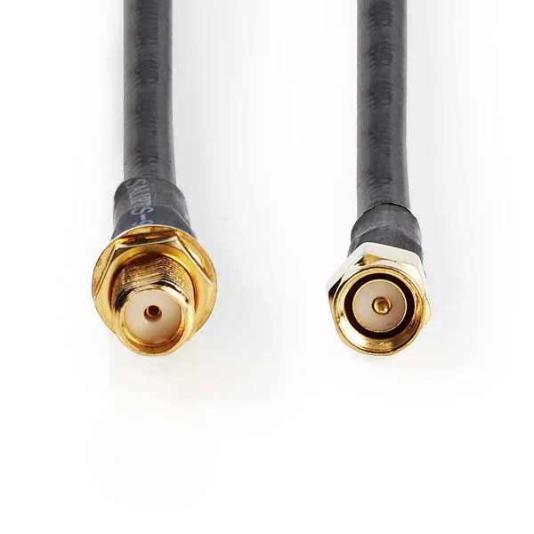 Cable de Antena | Sma Masculino | Sma Hembra | Chapado En Oro | 50 Ohm | Apantallado Simple | 2.00 M