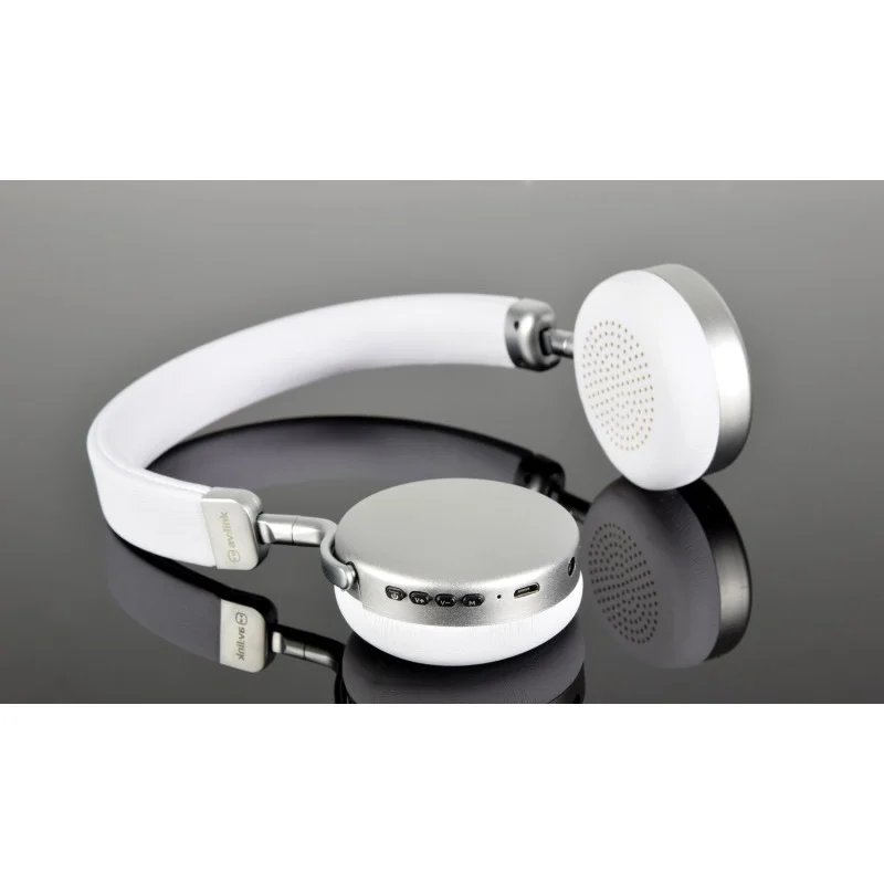 Auscultadores Bluetooth Metalicos Prateado