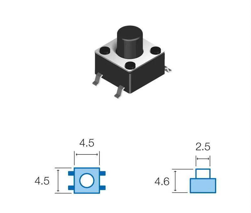 Pulsador de Tato SMD 12Vdc 50mA