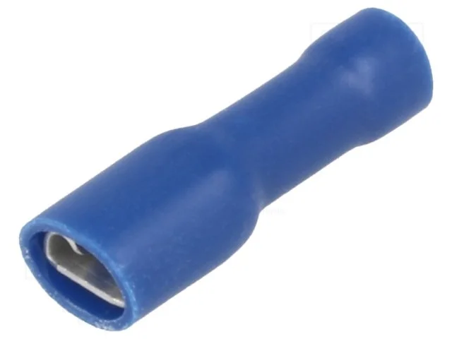 Terminal Faston Aislado 4.8mm Hembra Azul