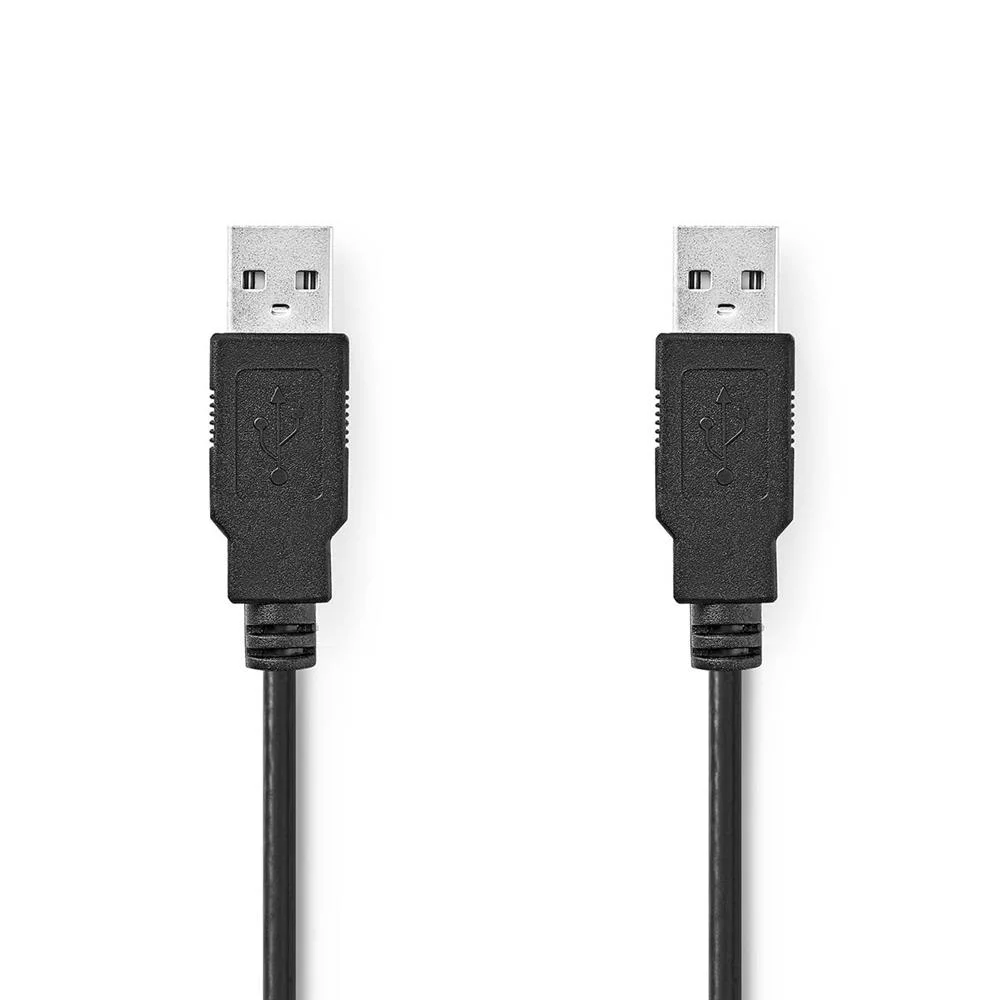 Cable Usb | Usb 2.0 | Usb-A Macho | Usb-A Macho | 480 Mbps | Niquelado | 3.00 M | Redondo | Pvc | Ne