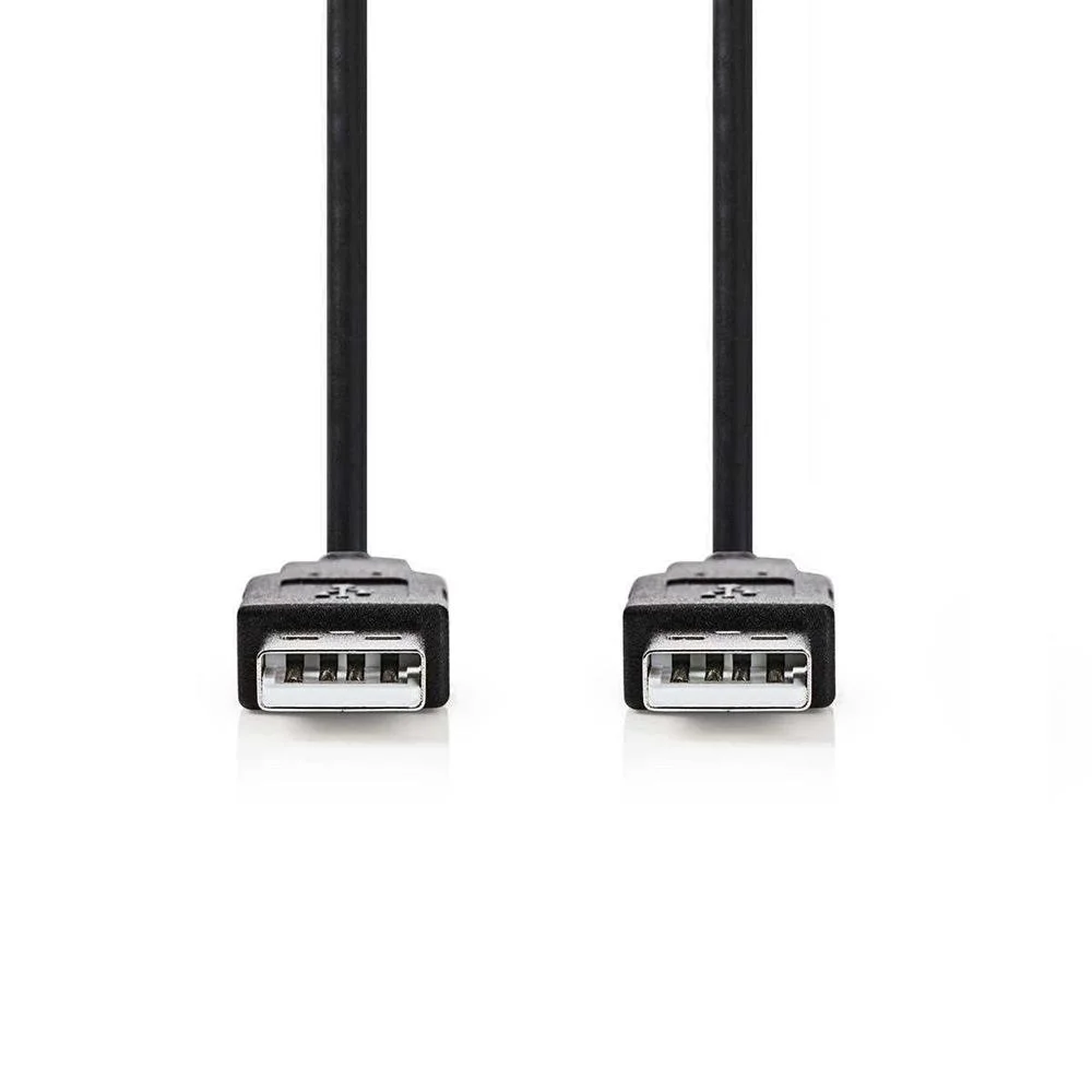 Cable Usb | Usb 2.0 | Usb-A Macho | Usb-A Macho | 480 Mbps | Niquelado | 3.00 M | Redondo | Pvc | Ne