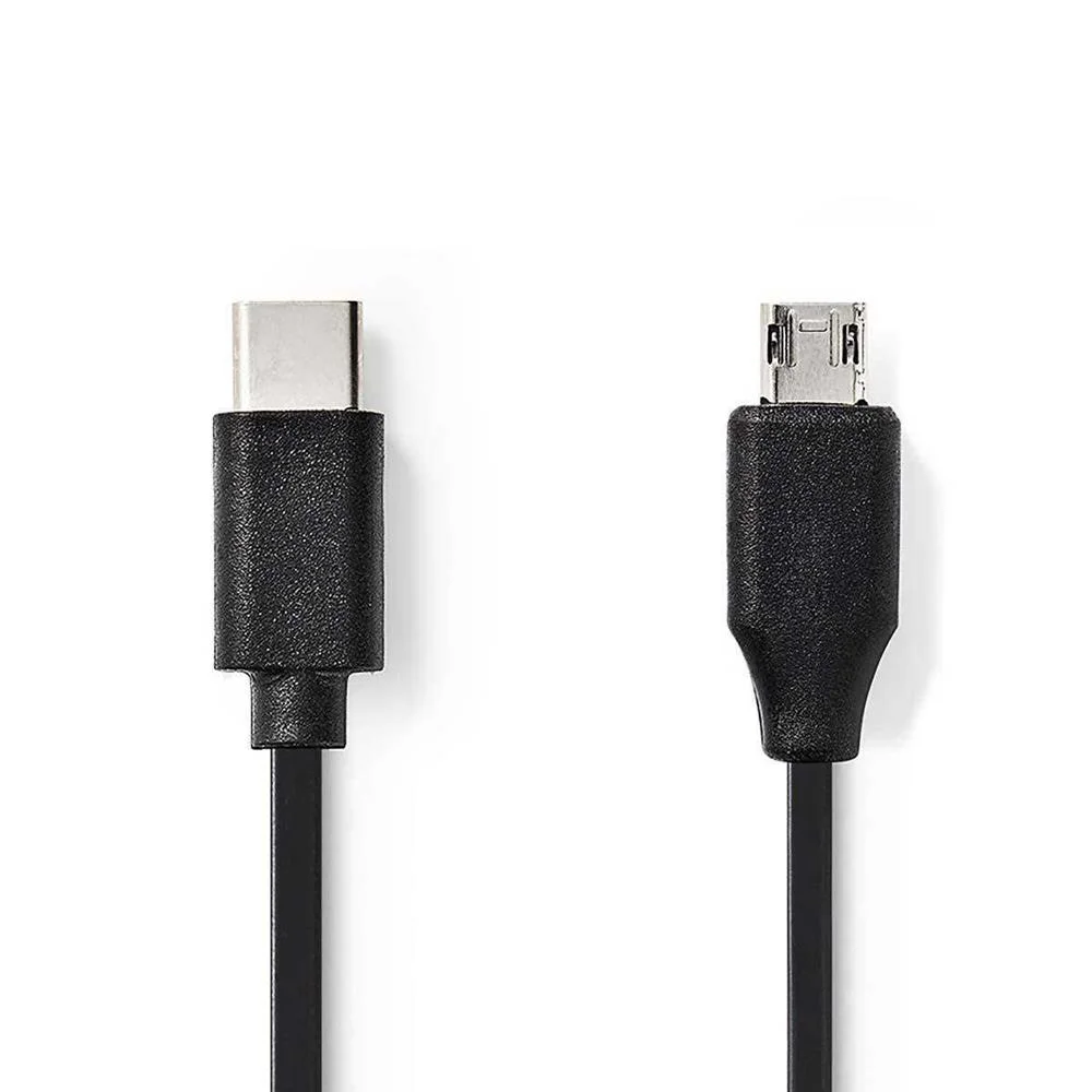 Cable Usb | Usb 2.0 | Usb-C Macho | Usb Micro-B Macho | 60 W | 480 Mbps | Niquelado | 1.00 M | Redo