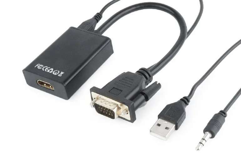 Cabo Adaptador Gembird Vga P/ Hdmi 0.15m Preto