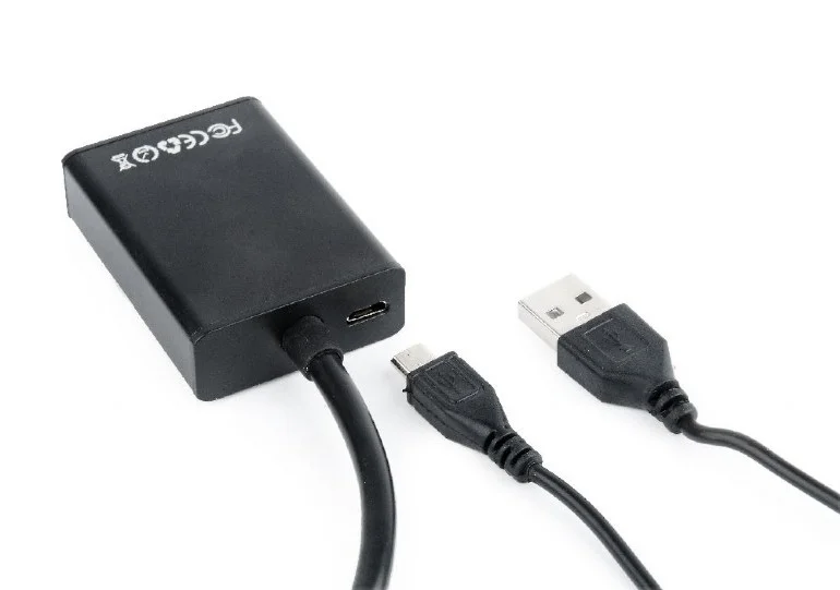 Cabo Adaptador Gembird Vga P/ Hdmi 0.15m Preto