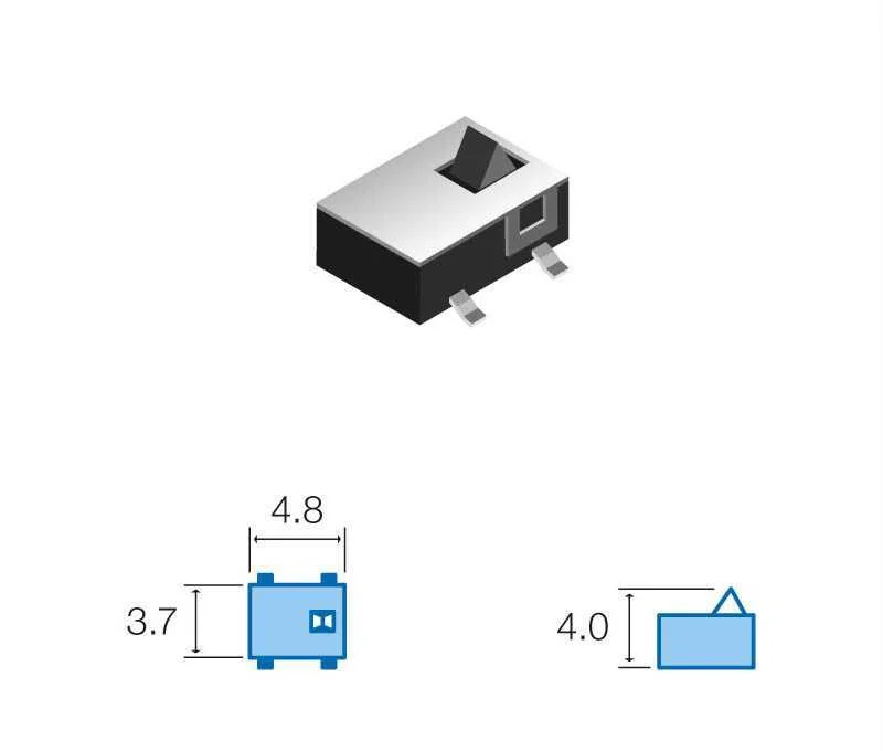 Interruptor Microswitch Fim Carreira 12Vdc 50mA
