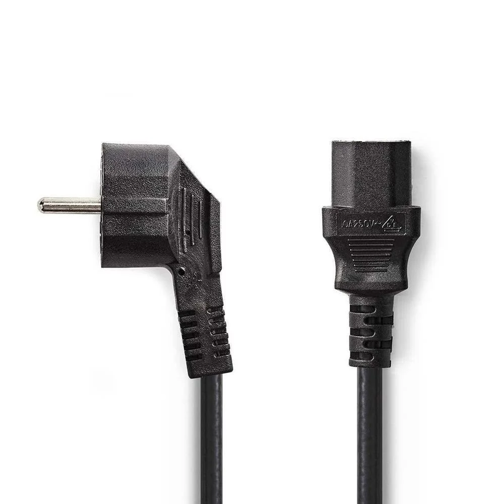 Cabo Alimentaçao Schuko Macho 90º P/iec-320-c13 2m