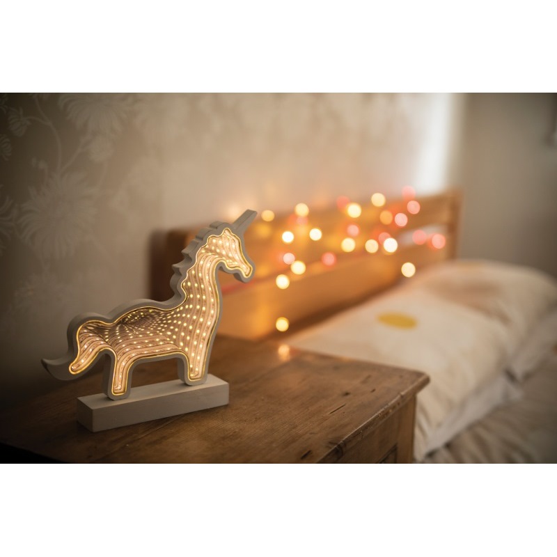 L&aacute;mpara Decorativa de Unicornio de Madera