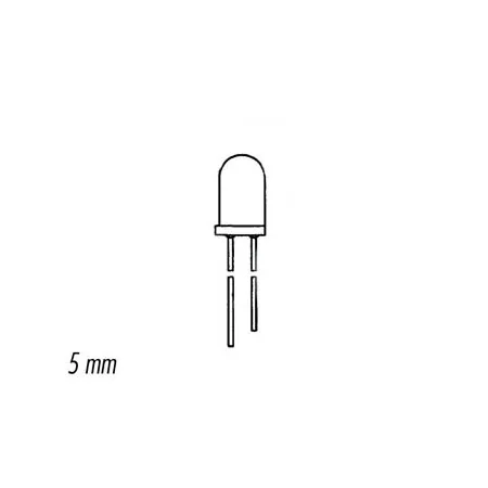 5mm Intermitente Lâmpada LED Verde Difuso