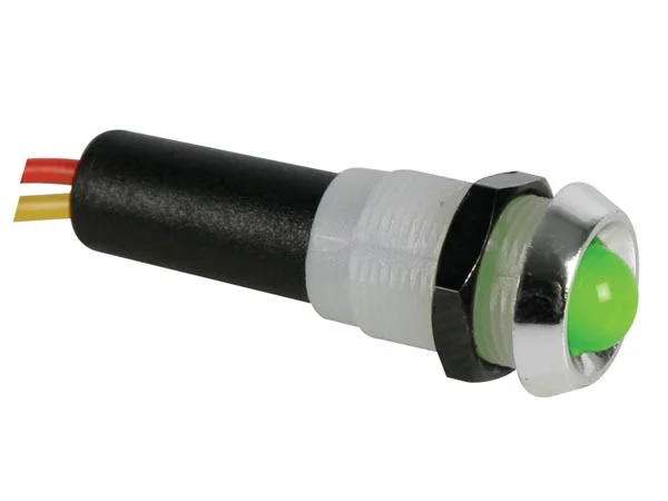 Lámpara Intermitente Led 12v Verde - Cromo