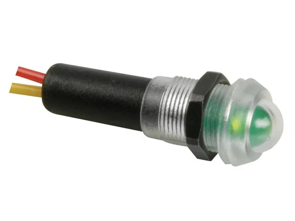 Water-Resistant LED Lamp 12v Green - Black Housing