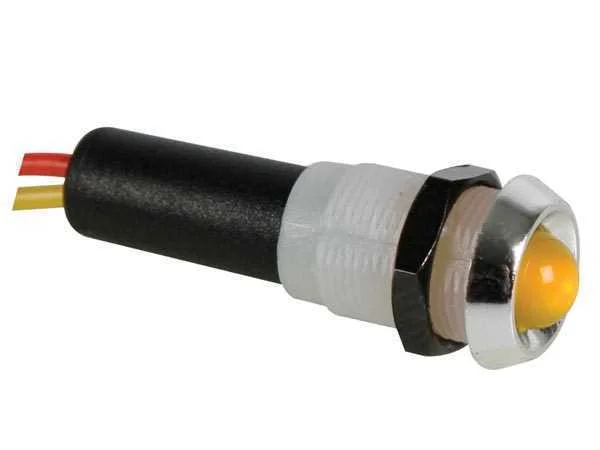 Led Lamp 12v Yellow - Chrome Housing